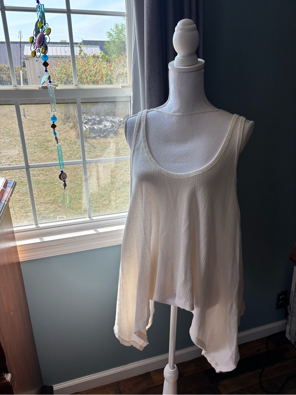 We The Free Cream Swing Tank Top with Scoop Neck